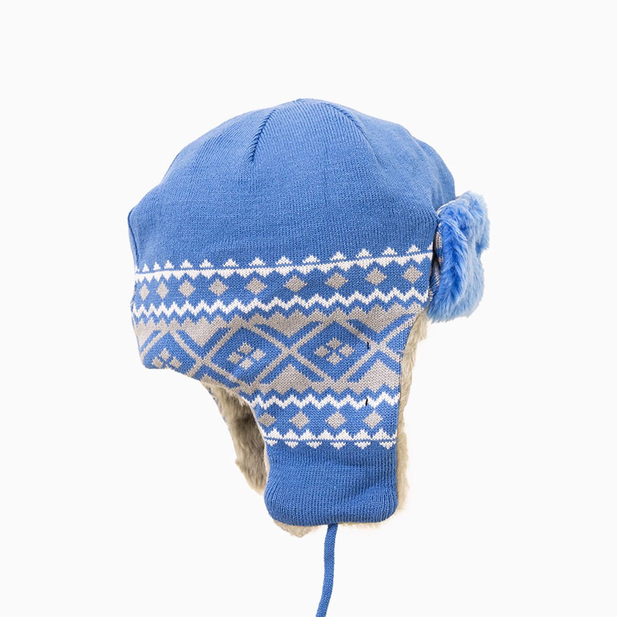 Detroit Lions NFL Trapper Knit Cuff Beanie Hat for Men & Women - Winter Warm Fleece Lined Skull Cap - Football Fan Gear for Cold Weather Games & Outdoor Activities