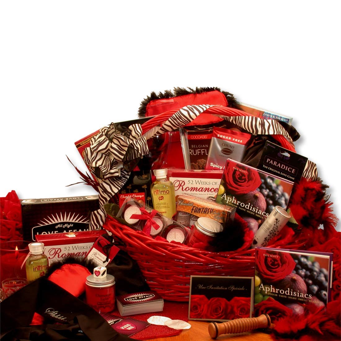 Romantic Gift Basket for Couples - Luxury Date Night Box with Wine, Chocolates & Candles - Perfect Anniversary, Valentine's Day or Surprise Gift for Him/Her - Cozy Nights, Special Occasions & Intimate Moments