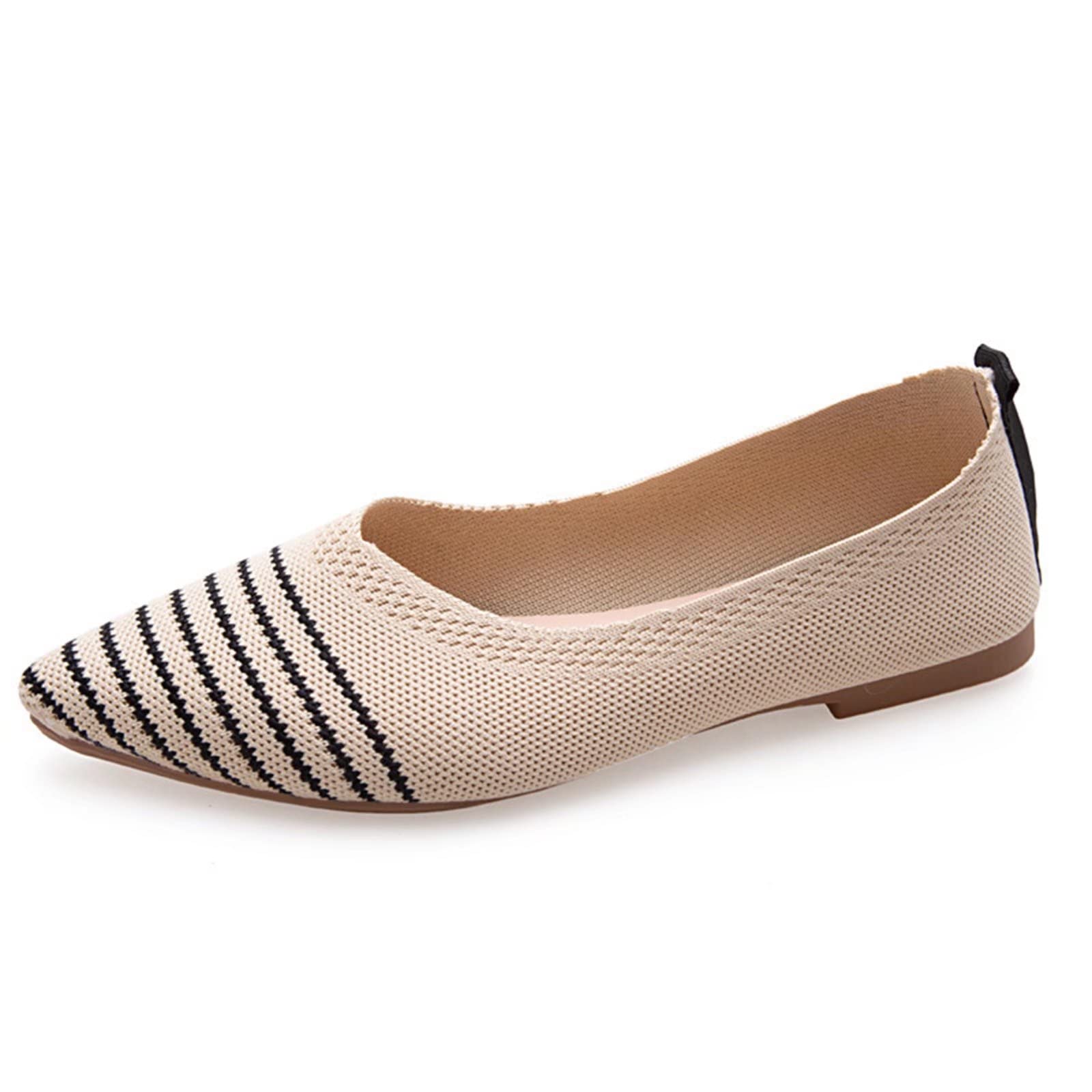 Women's Pointed Toe Ballet Flats - Comfortable Slip On Dress Shoes for Work, Office & Casual Wear