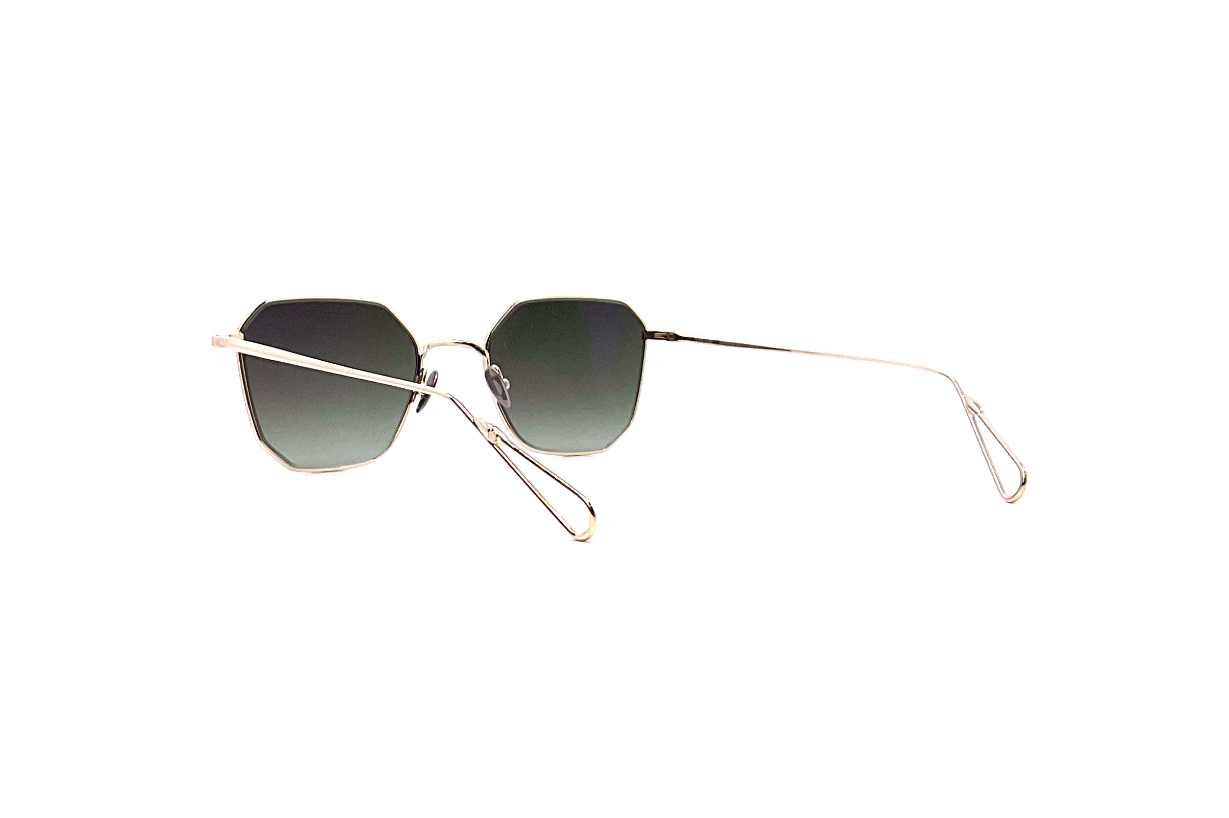 Ahlem Couronnes Sun Sunglasses - Grey Gold Frame with UV Protection - Perfect for Beach, Driving & Outdoor Activities