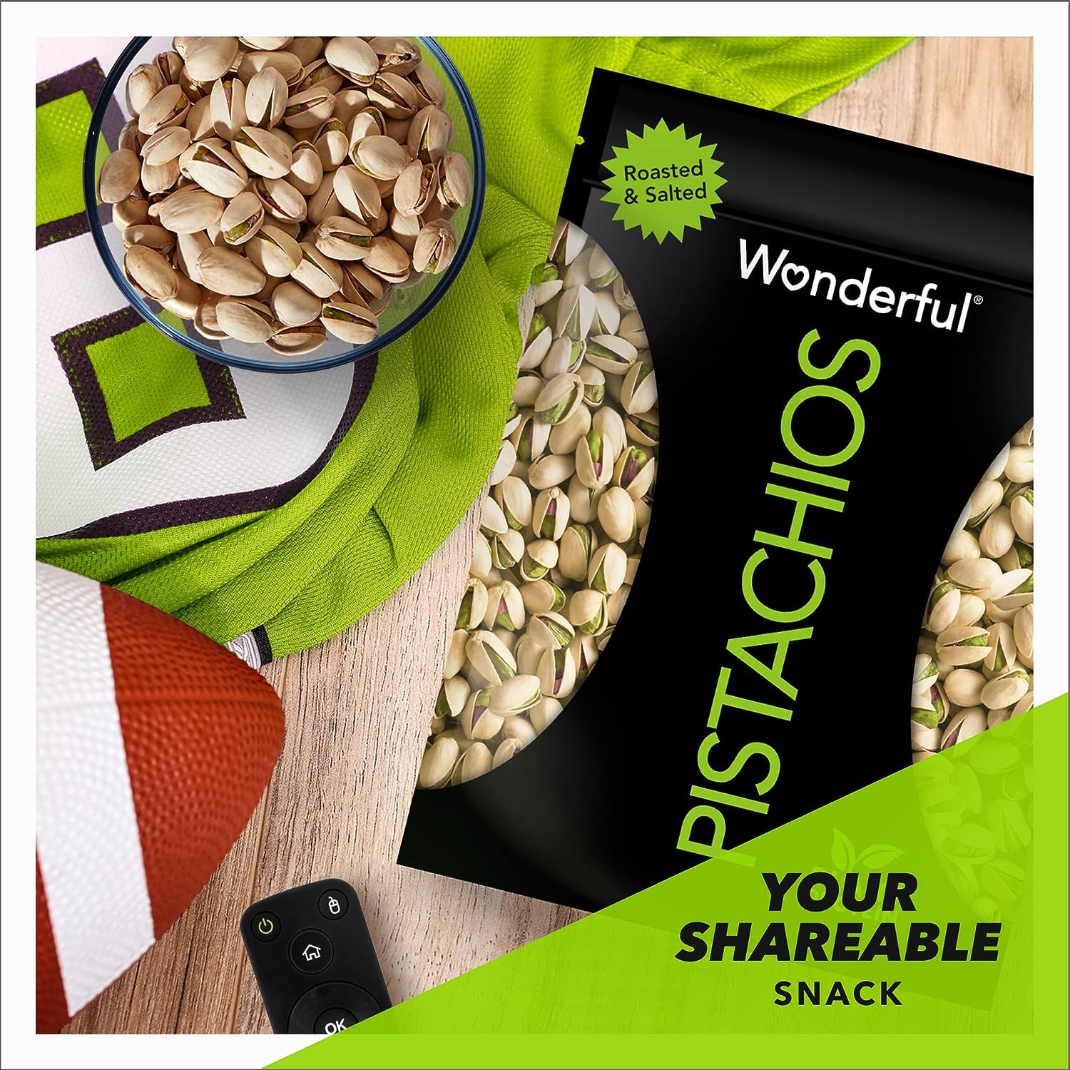Wonderful Pistachios In Shell - Roasted & Salted Nuts, 48oz Resealable Bag | High Protein Snack, Bulk Healthy Nuts for Adults | Perfect for Office Snacking, Parties & On-the-Go Nutrition