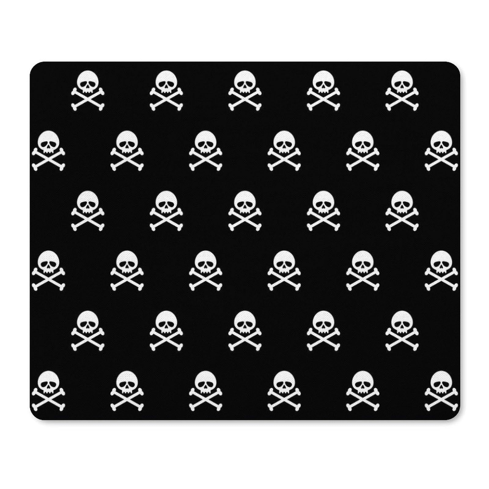 Skull Bone Pirate Gaming Mouse Pad - Durable, Non-Slip, Waterproof Mouse Mat for PC & Laptop - 18x22cm Office & Home Desk Accessory - Perfect for Gamers, Programmers & Office Workers