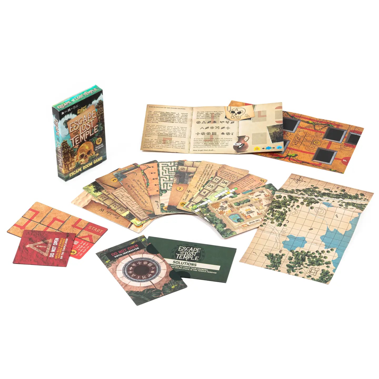 Escape Room Board Game - Escape From The Lost Temple Adventure Game for Adults & Teens | Perfect for Family Game Nights, Team Building & Party Entertainment