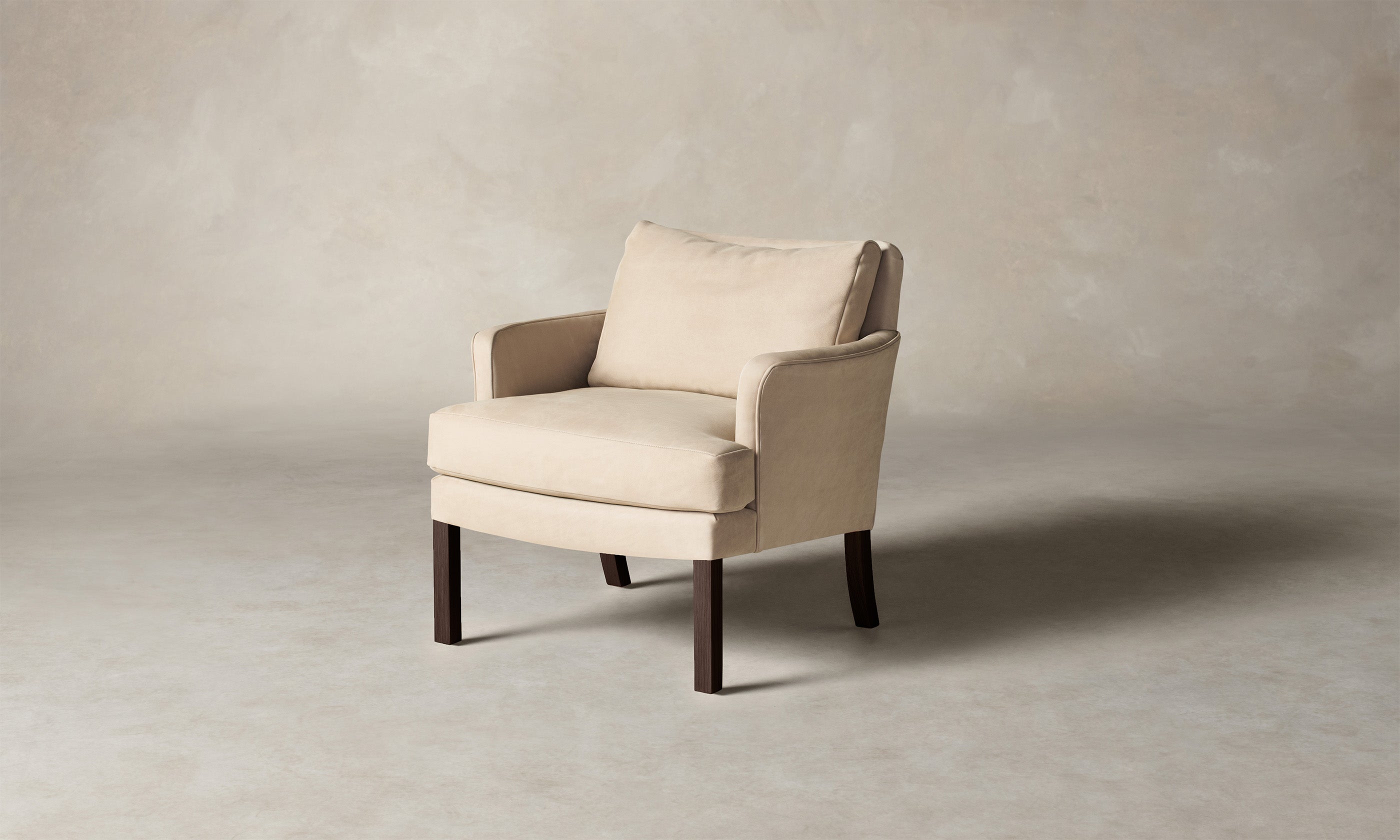 Kaye Chair - Premium Nubuck Leather in Fawn Color | Elegant Home Office & Living Room Seating