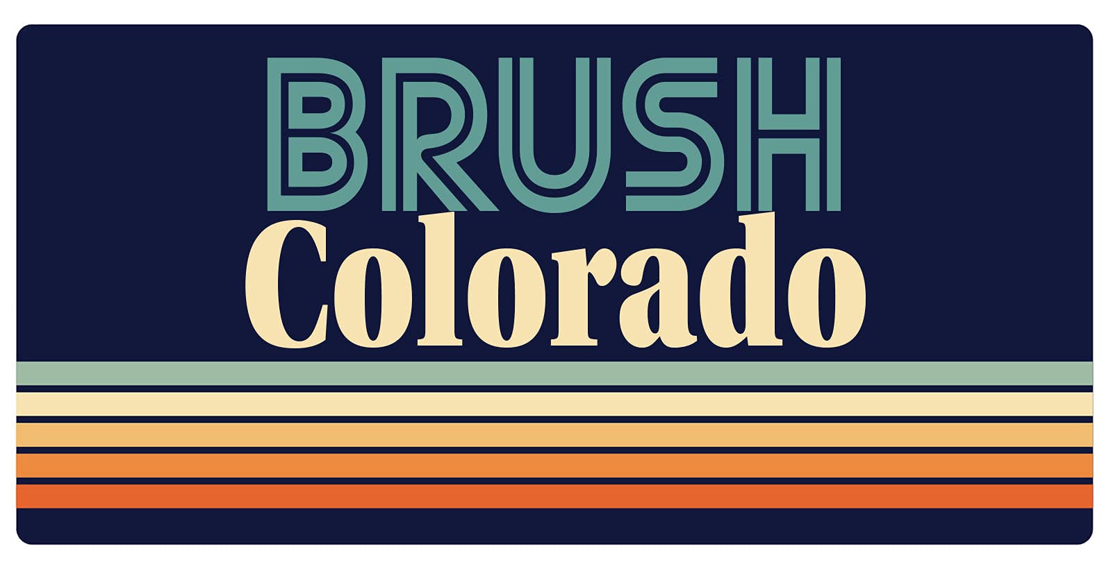 Vintage Colorado Brush 5 x 2.5 Inch Retro Fridge Magnet - Perfect for Refrigerators, Lockers & Office Decor