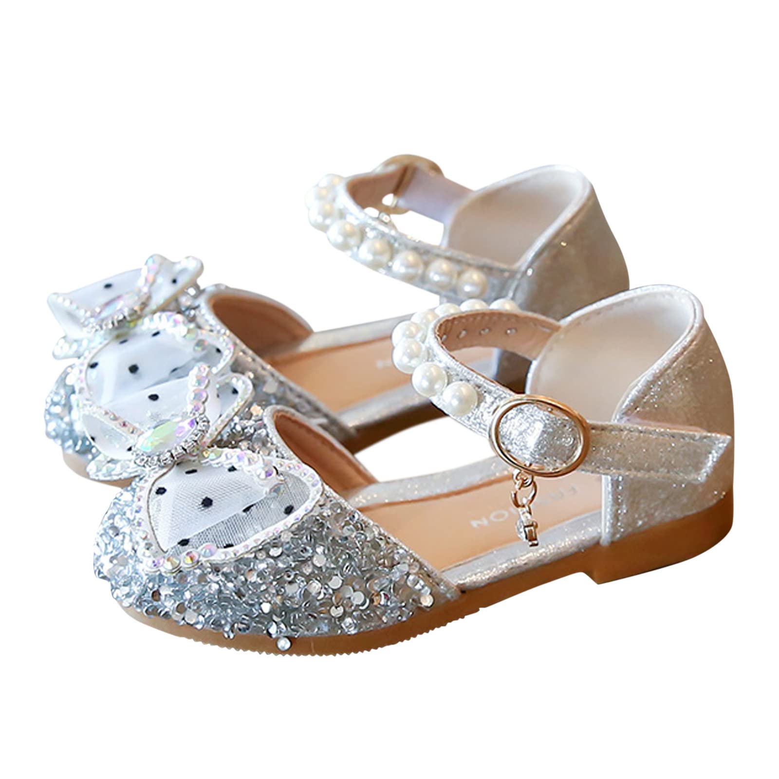 **Sparkly Crystal Bowknot Baby Girls' Walking Shoes – Comfortable Toddler Sandals for Dance, Play & Princess Dress-Up**    *(Perfect for Parties, Playdates & Special Occasions!)*