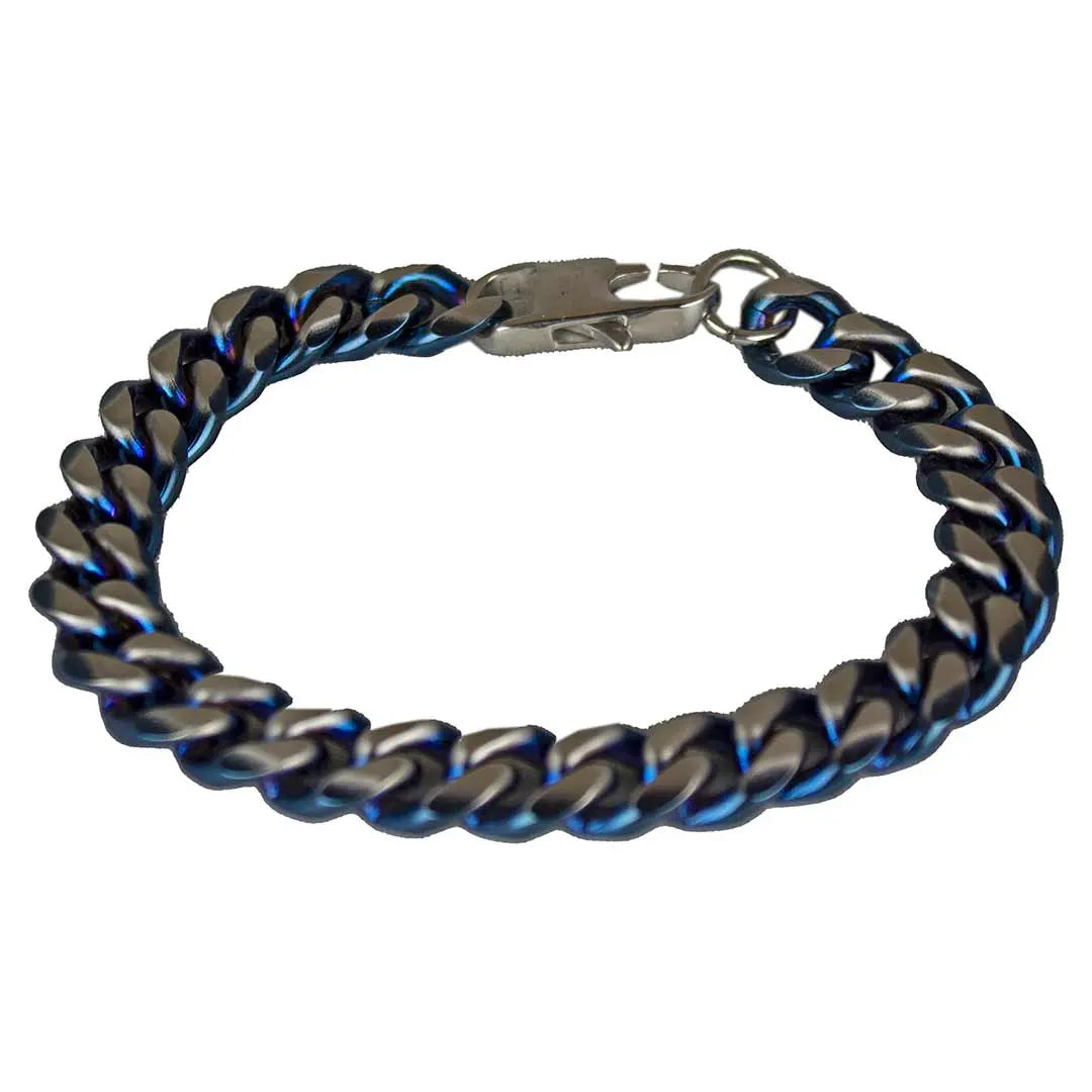 Steeltime Cuban Link Chain Bracelet for Men - 14K Gold Plated Stainless Steel Hip Hop Jewelry - Perfect for Gifts, Parties & Streetwear Fashion