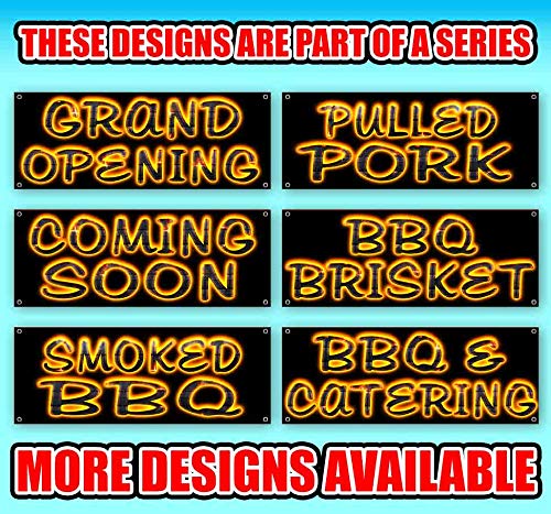 13 oz Heavy-Duty Vinyl BBQ Catfish Banner - Single-Sided with Metal Grommets, Weather-Resistant Outdoor Sign for Fishing Parties & Backyard BBQs
