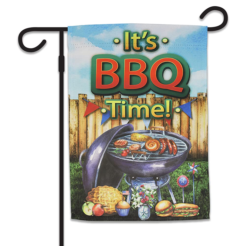 Double Sided BBQ Time Summer Garden Flag 12x18 Inch - Outdoor Decorative Flag for Porch, Yard, Garden & Home Decor | Perfect for Summer Parties, Backyard BBQs & Holiday Celebrations