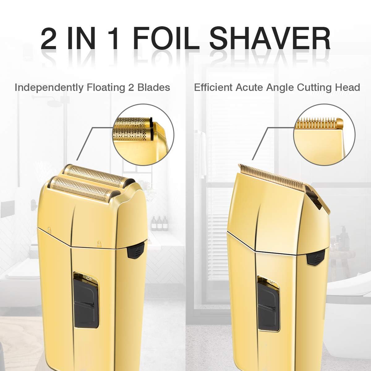 Professional Electric Razor for Men - Rechargeable 3-Speed Hair Clipper & Bald Head Shaver with Precision Mesh Blades | Perfect for Home Barbering, Travel Grooming & Facial Hair Trimming