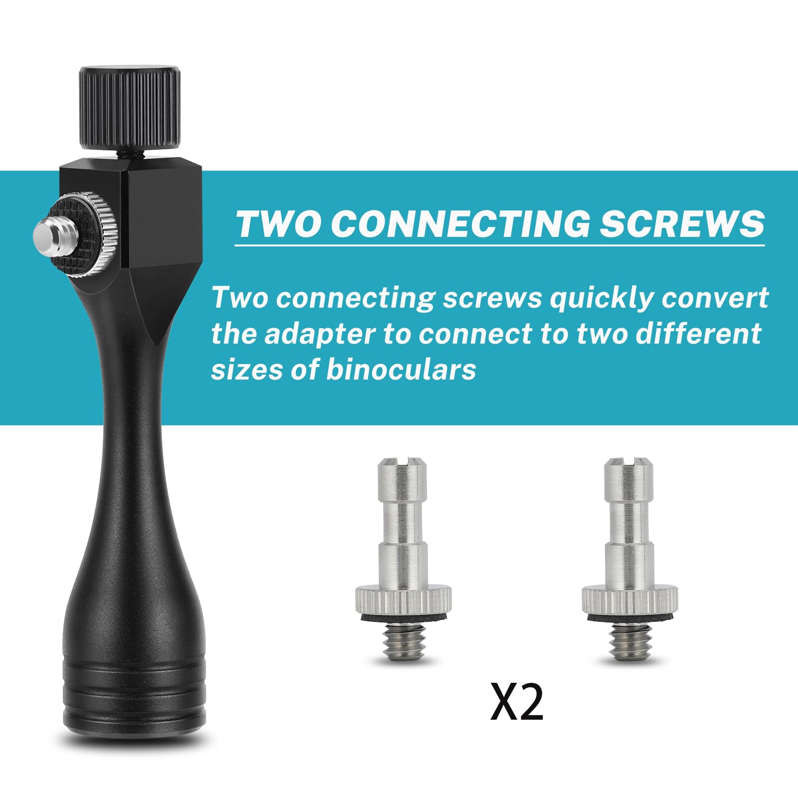 Universal Binocular Tripod Adapter - 1/4-20 Thread Quick Detachable Mount for Porro & Roof Binoculars | Durable Aluminum Accessory | Perfect for Bird Watching, Hunting & Stargazing