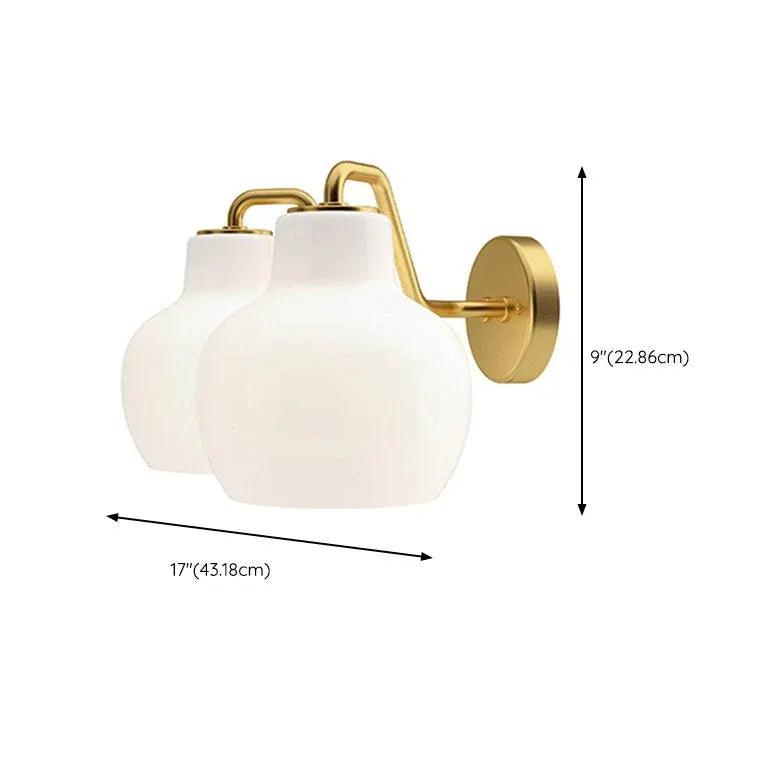 Nordic White Glass Wall Lights - Modern Minimalist Sconce for Living Room, Bedroom, and Hallway Lighting