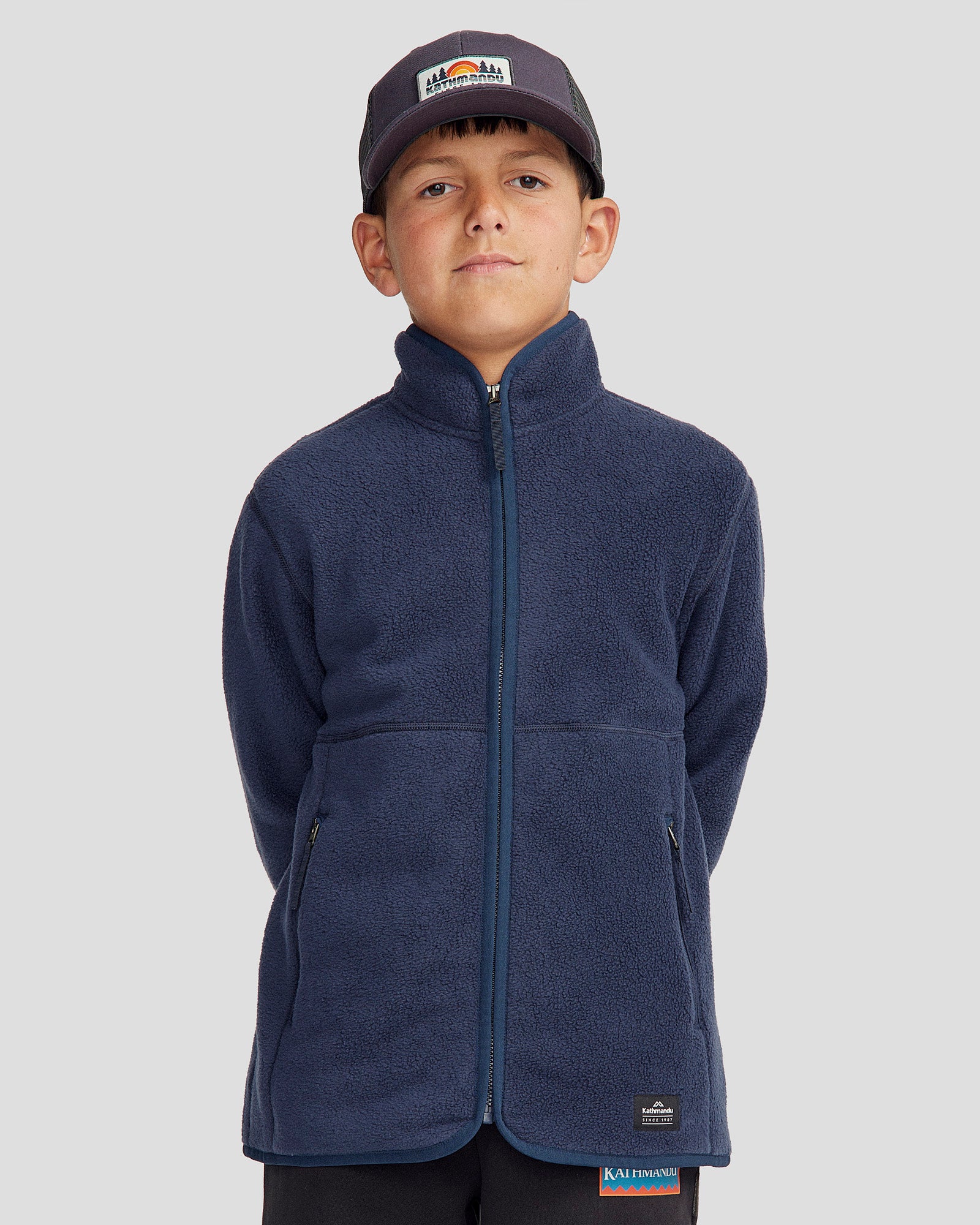 Kids Trailhead Fleece Jacket - Warm Pure Navy Outerwear for Boys & Girls | Perfect for Hiking, Camping & Outdoor Adventures