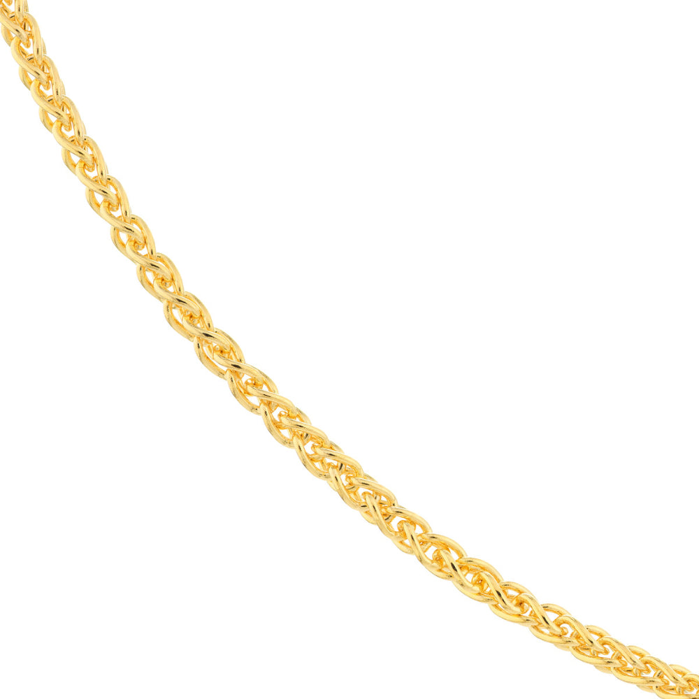 14K Gold 1.65mm Wheat Chain Necklace - 20 Inch Solid Gold Rope Chain for Men & Women - Perfect for Layering, Gift Giving & Everyday Wear