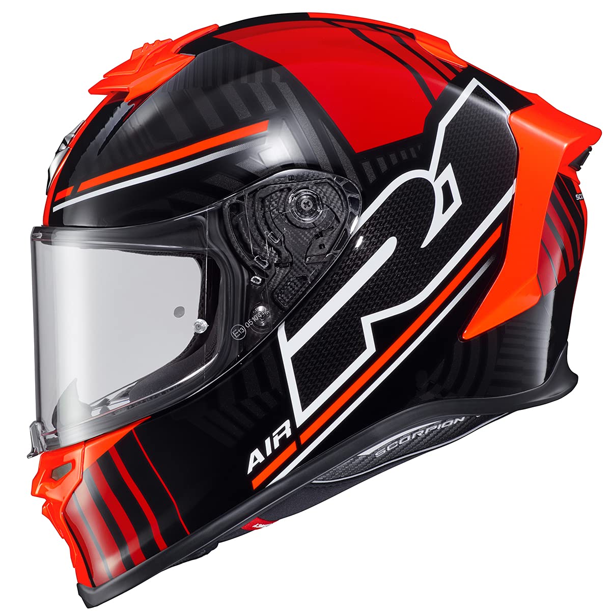 ScorpionEXO R1 Air Full Face Motorcycle Helmet with Pinlock Anti-Fog Shield & Bluetooth Ready Speaker Pockets - DOT & ECE Certified (Red, Size 3X) - Perfect for Street Biking, Racing & Long-Distance Touring