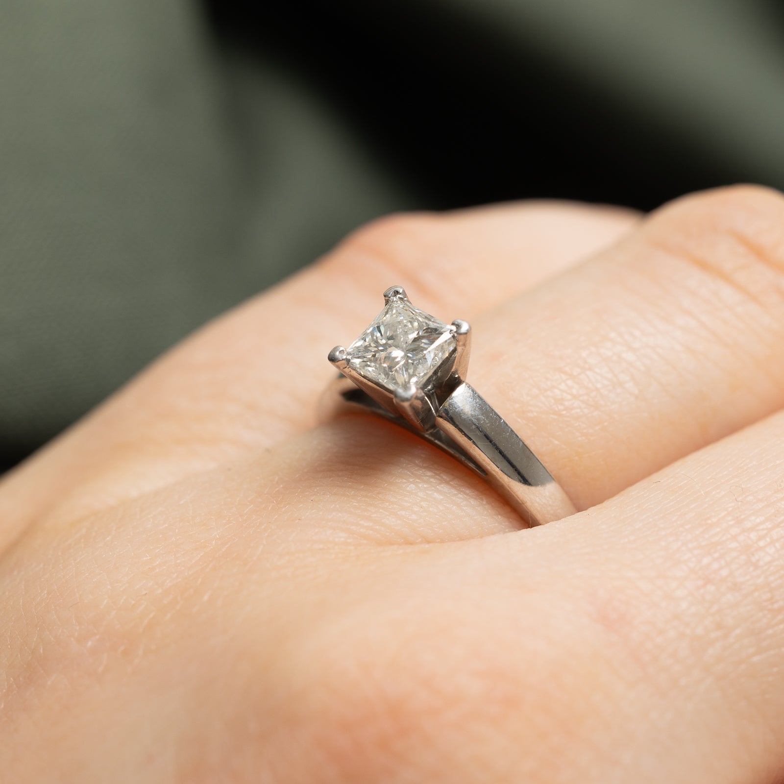 0.78ctw Princess Cut Diamond Ring for Women - Size 5.75, 14K White Gold Engagement Ring, Perfect for Proposals, Anniversaries & Special Occasions