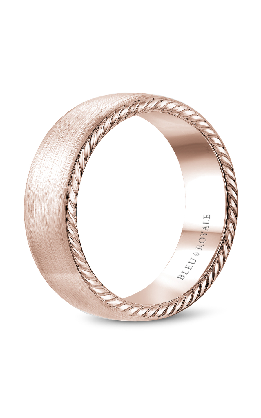 Bleu Royale Men's Wedding Band RYL 065R8 - 14K Gold Plated Tungsten Ring for Grooms, Engagements & Anniversaries | Durable, Scratch-Resistant & Comfort Fit