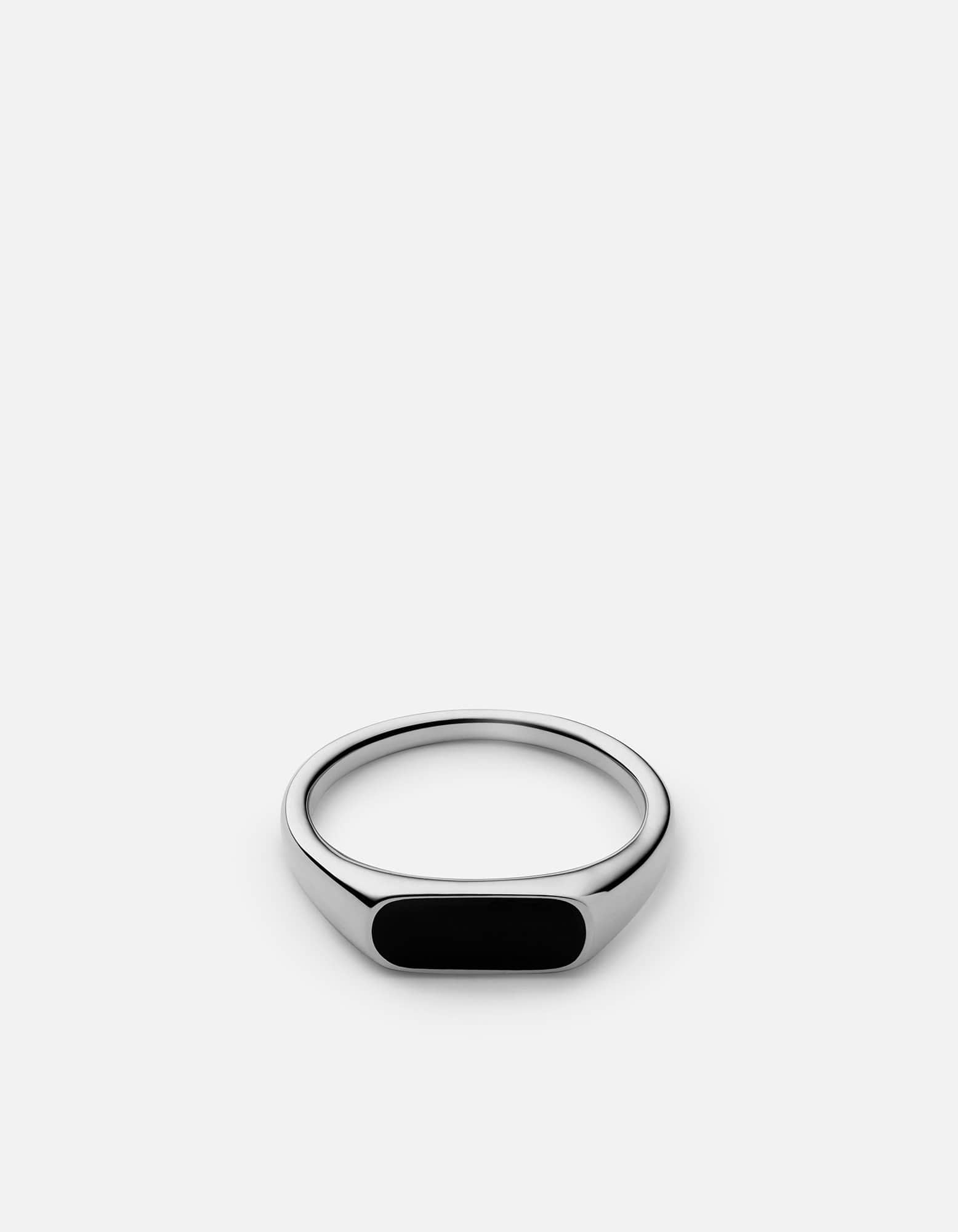 Pax Ring - Sterling Silver & Black Wedding Band for Men & Women - Perfect for Engagement, Anniversary, and Everyday Wear
