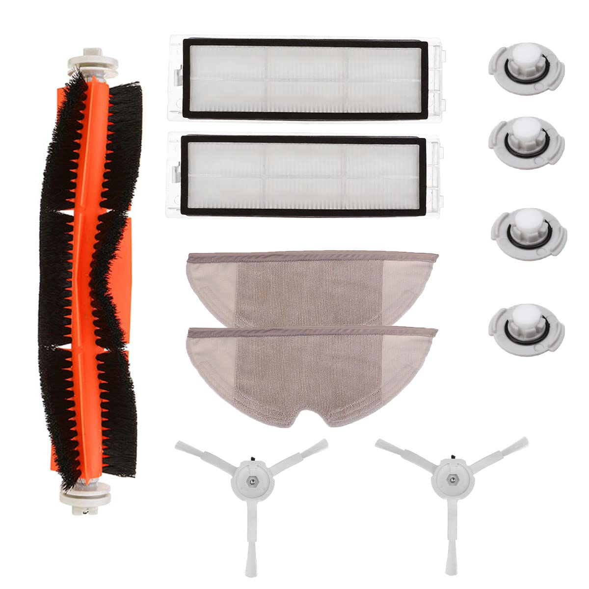 25PCS HEPA Filter & Brush Replacement Kit for Xiaomi MI 1S/Roborock S50 S51 S5 S6 Robot Vacuum - Includes Main Brush, Side Brushes & Accessories (Package 3) | Perfect for Deep Cleaning & Maintenance