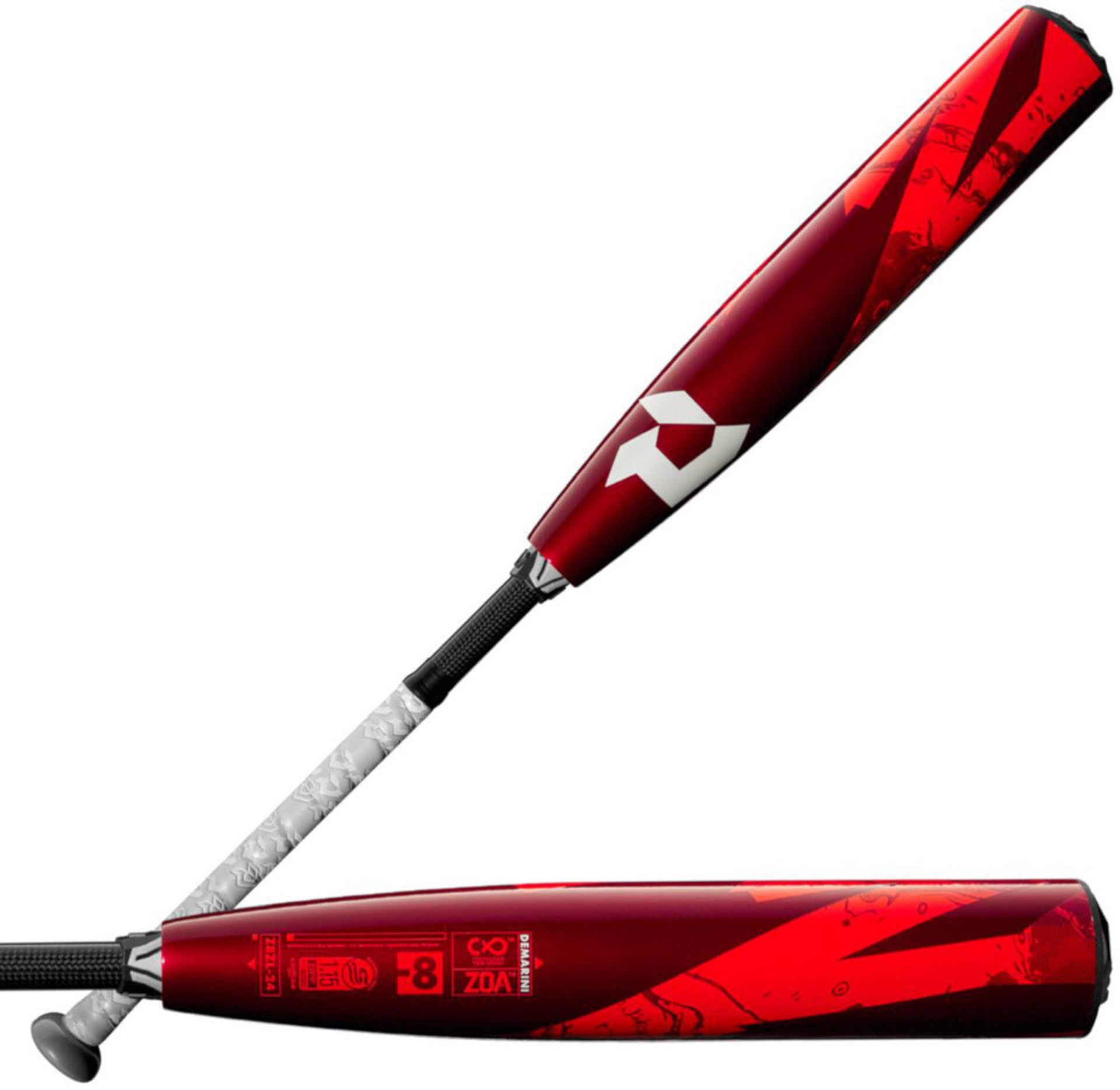 2024 DeMarini ZOA USSSA Balanced Baseball Bat -8oz Drop Weight - Red/White/Black - Perfect for Youth & Adult League Games, Tournaments & Practice