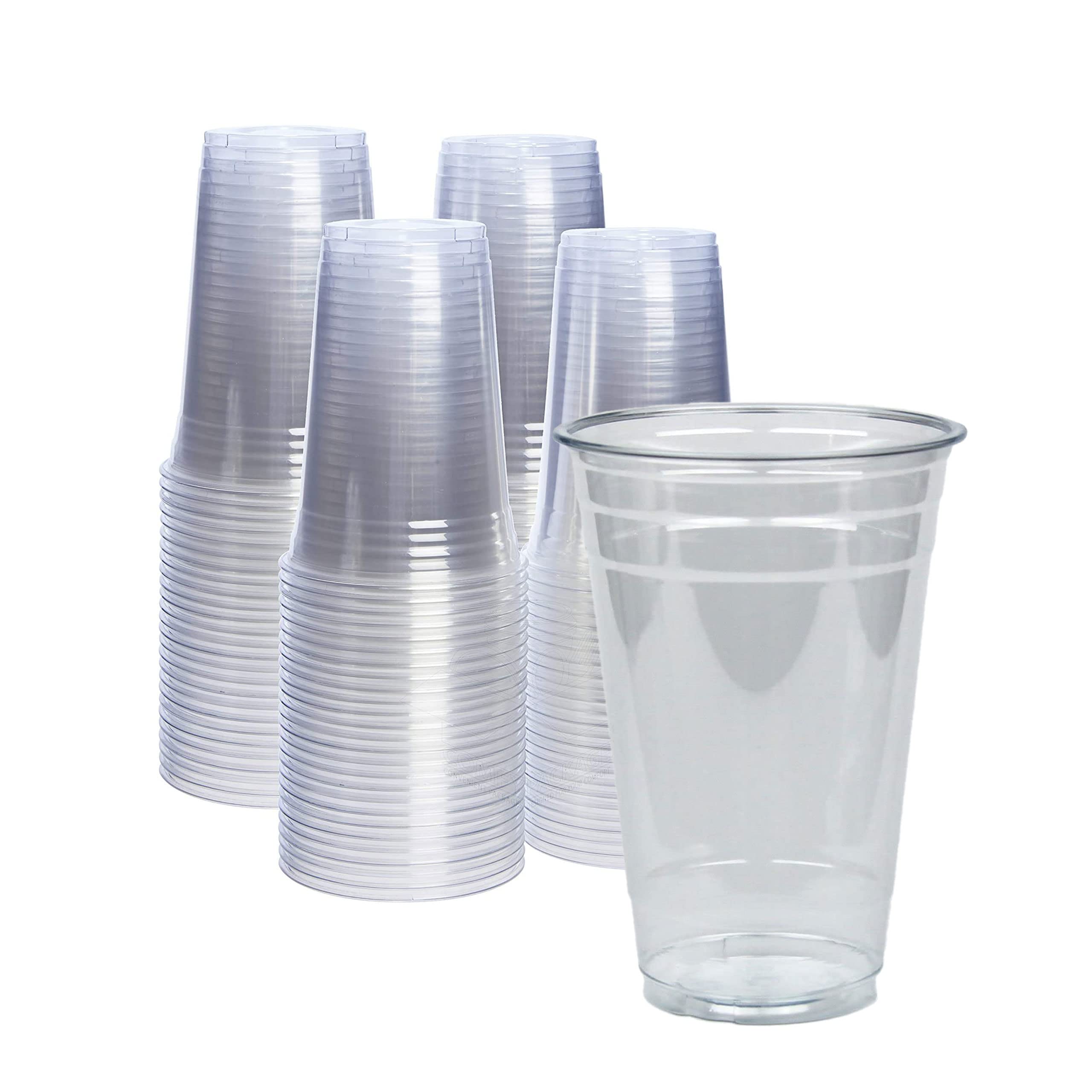 K & C Disposable 9 Oz Clear Plastic Drinking Cups - Medium Weight, BPA-Free - Perfect for Parties, Picnics, and Office Use