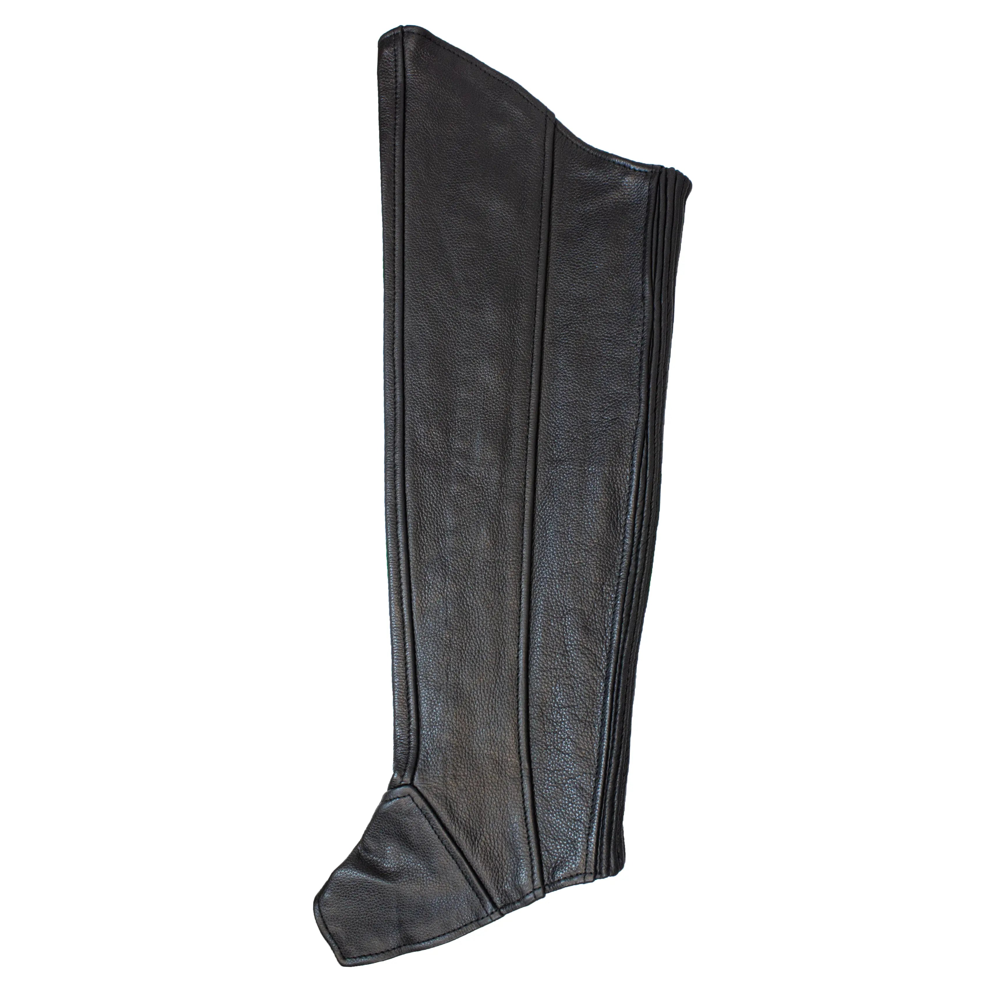 BOL Open Road Women's Leather Half Chaps - Equestrian Riding Boots for Horseback Riding & English Show Jumping - Durable Genuine Leather Leg Protection