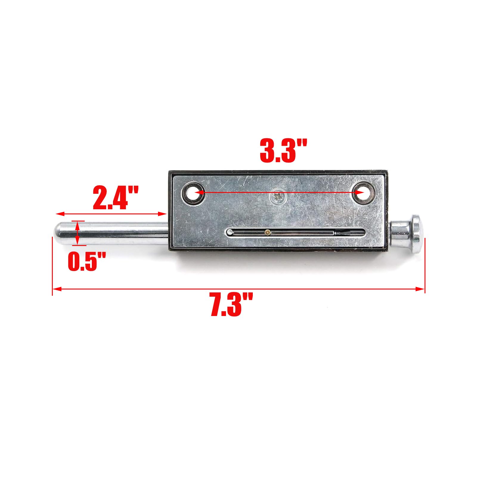 MY MIRONEY Black Sliding Door Lock for Windows & Glass Patio Doors - Auxiliary Security Lock with Yale Keyway - Perfect for Home, Office & Apartment Safety