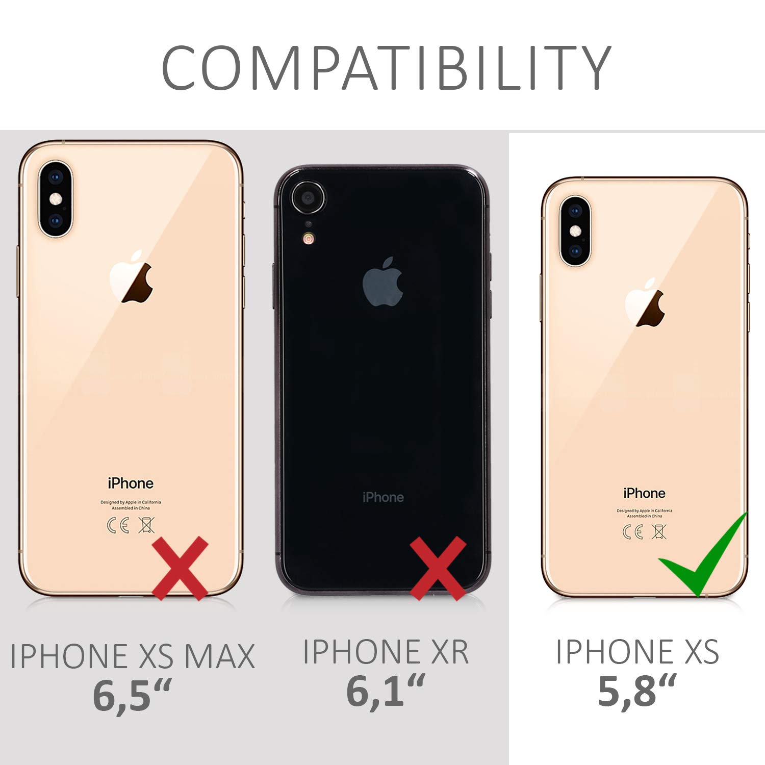 kwmobile Slim Protective TPU Silicone Phone Case Compatible with Apple iPhone Xs - Dark Rose | Shockproof Cover for Everyday Use, Work & Travel