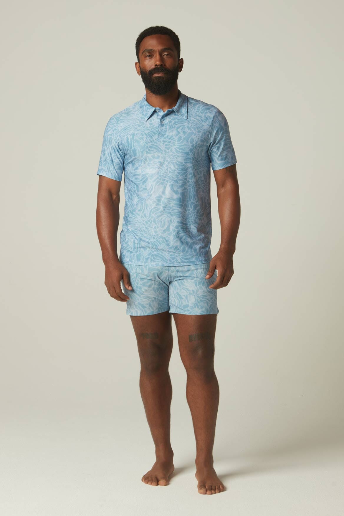 Jaxon Polo Shirt for Men - Poolside Blue Mist - Casual Summer Wear for Beach, Golf & Outdoor Activities