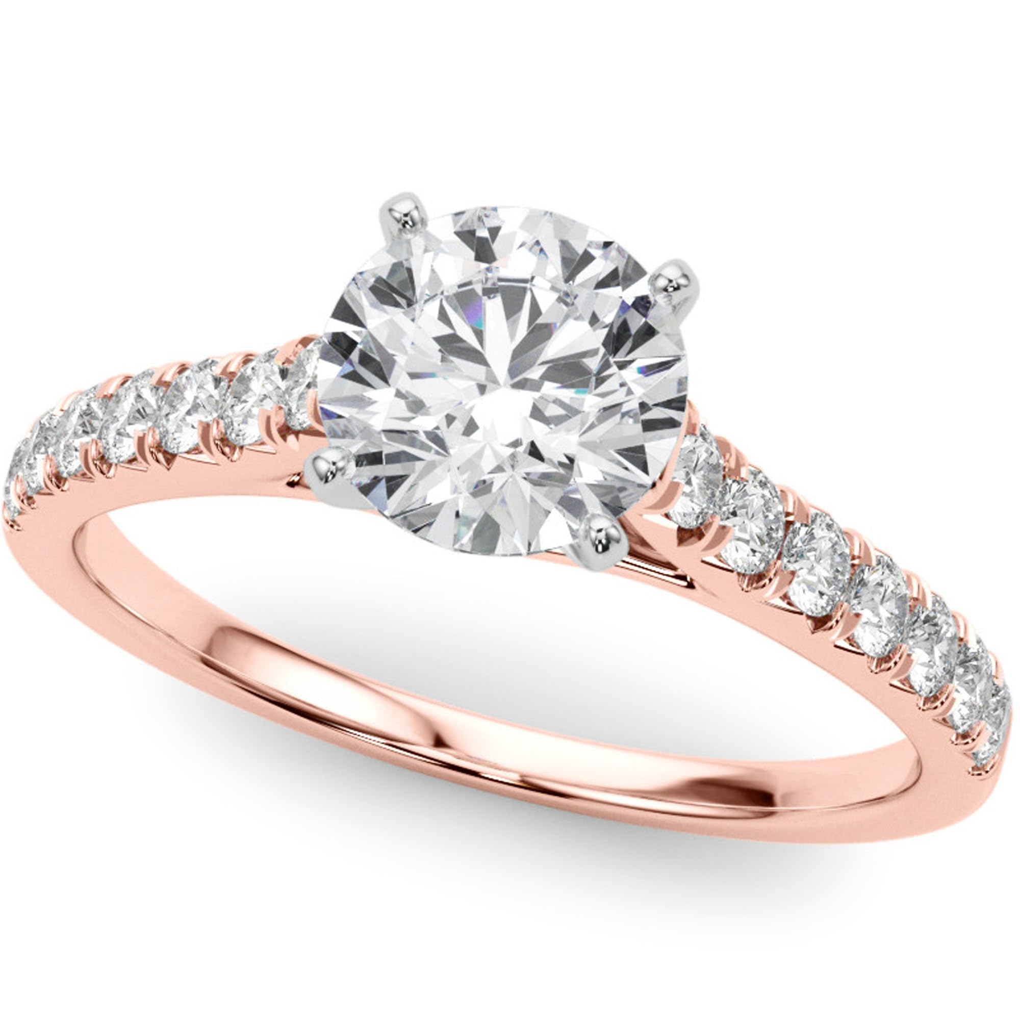 Moissanite Engagement Ring - 3.50 Carat Round Solitaire Diamond Alternative for Women | Wedding, Proposal, Anniversary Gift