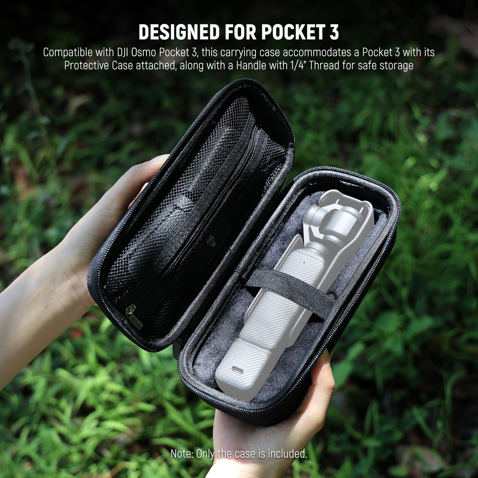 NEEWER AC025 Waterproof Hard Carrying Case for DJI Osmo Pocket 3 - Compact Protective Storage Bag for Travel, Vlogging & Outdoor Adventures