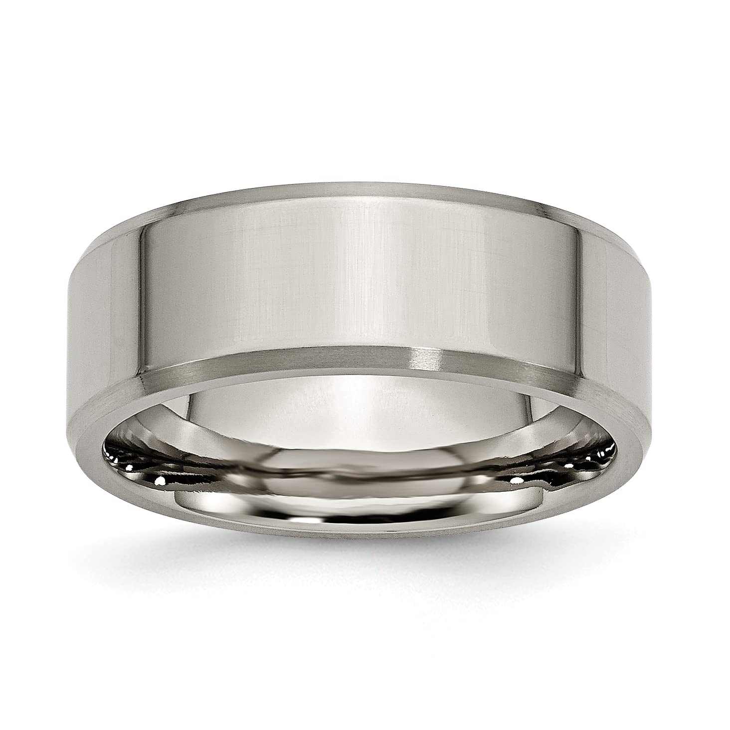 Titanium Wedding Band Ring for Men & Women - 8mm Edge Plain Classic Design - Durable & Hypoallergenic - Perfect for Engagement, Anniversary & Everyday Wear