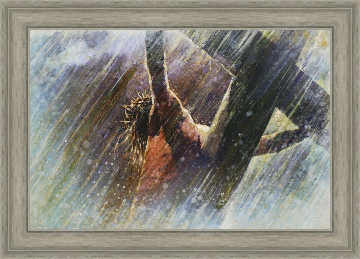 Yongsung Kim Crucifixion Painting - Religious Wall Art for Home & Church Decor - Perfect for Prayer Rooms, Christian Gifts, and Spiritual Spaces