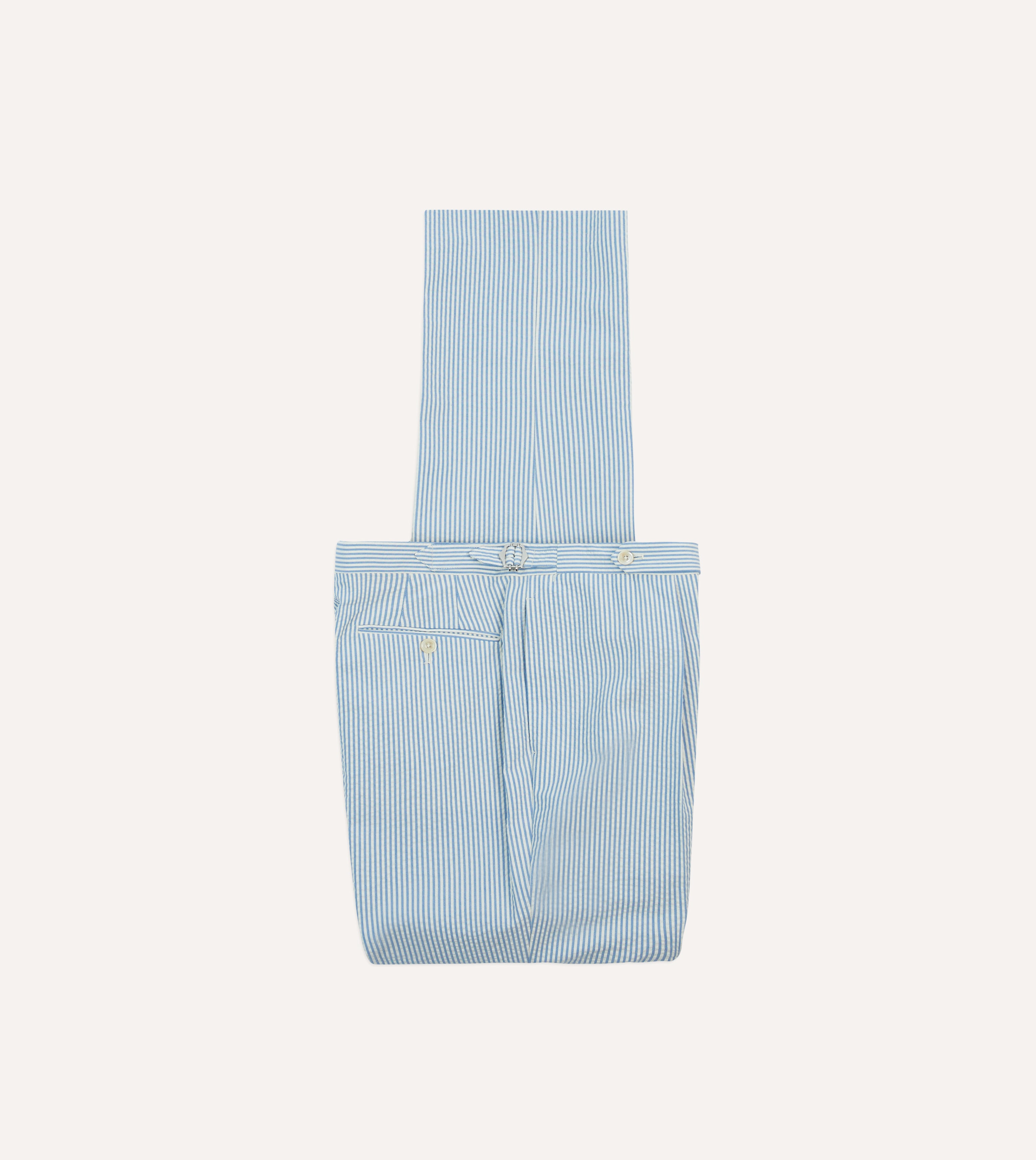 Premium Seersucker Cotton Single Pleat Dress Pants for Men - Breathable Summer Business Casual & Wedding Attire