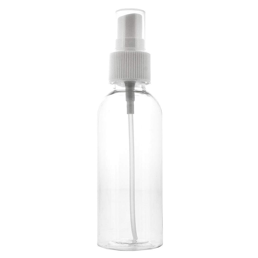 DEARBORN 12 Pack 4oz (120ml) Fine Mist Clear Plastic Spray Bottles with Pump Cap - Refillable Travel Size Empty Bottles for Essential Oils, Perfumes, Hair Care & DIY Beauty Products - Perfect for Home, Salon & On-the-Go Use