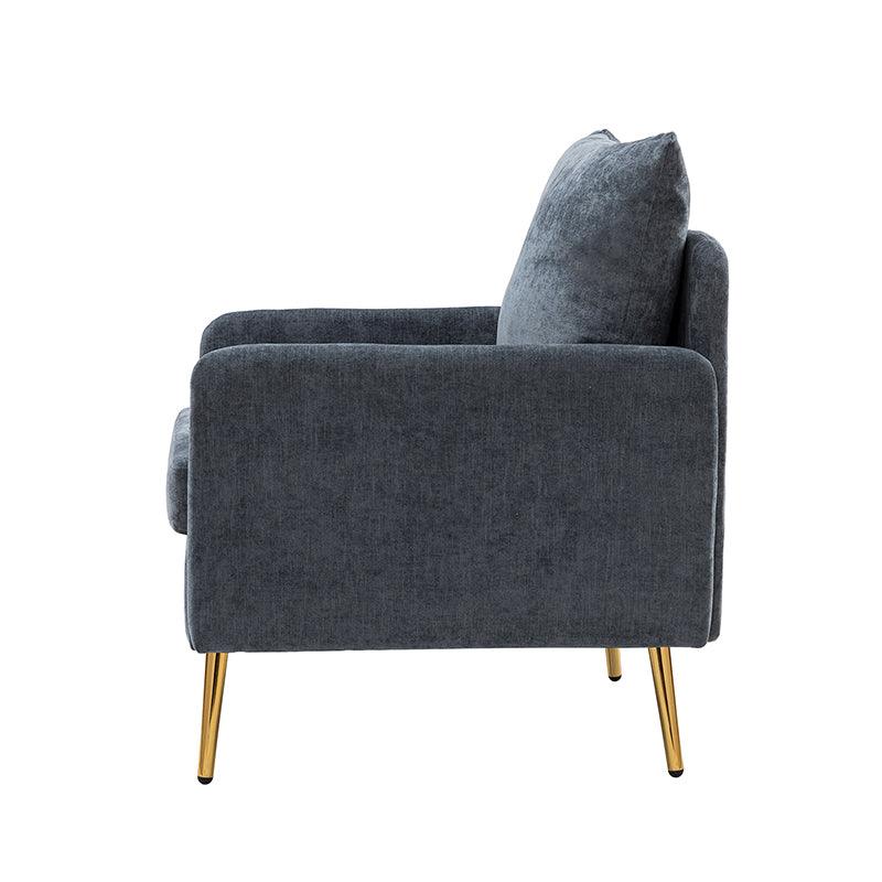Laertiades Modern Upholstered Accent Armchair with Removable Cushion, Sturdy Metal Legs & High-Density Foam - Perfect for Living Room, Bedroom, or Office Decor