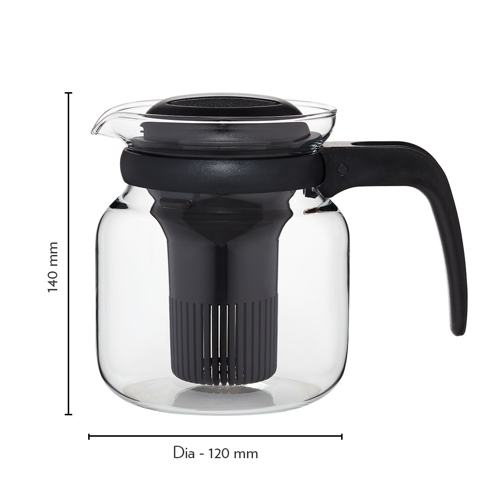Premium Borosilicate Glass Carafe with Removable Infuser - Perfect for Brewing Tea, Coffee, and Fruit-Infused Water at Home or Office