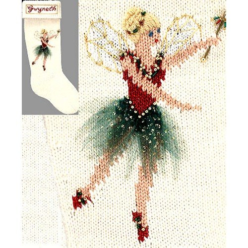 Premium Knitting Kit for Christmas Stockings - Elegant Heirloom Sugar Plum Fairy Design | DIY Holiday Decorations & Festive Gift Ideas