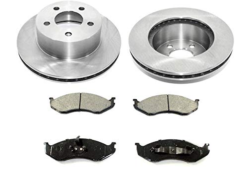 High-Performance Front Ceramic Brake Pad and Rotor Kit for 1990-1999 Jeep Cherokee 4WD - Durable & Quiet Braking for Off-Road Adventures & Daily Commutes