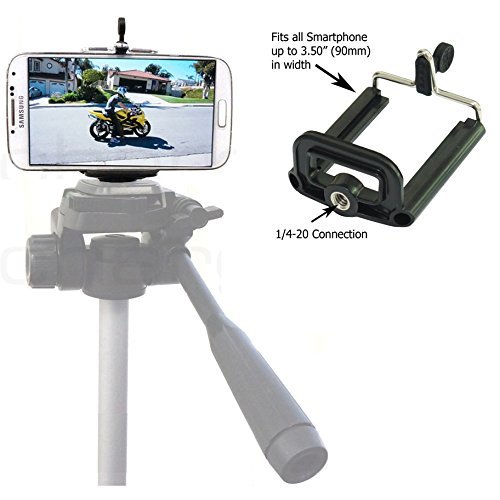 Universal Smartphone Tripod Adapter Holder Mount - Compatible with iPhone 16/15 Pro Max/Plus, Samsung Galaxy S25/S24 Ultra/Fold/Flip, Pixel 10/9 - 1/4-20 Thread for Stable Shooting - Perfect for Vlogging, Live Streaming & Photography