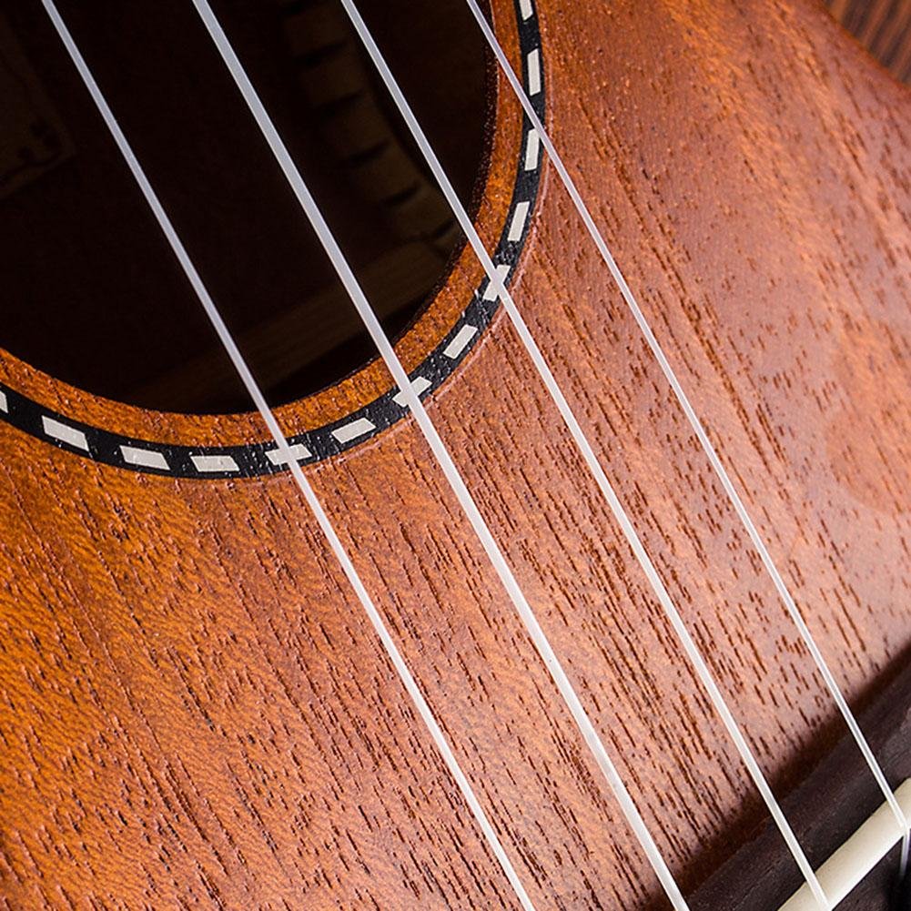 4-Piece Durable White Nylon Ukulele Strings Replacement Set - Fits 21
