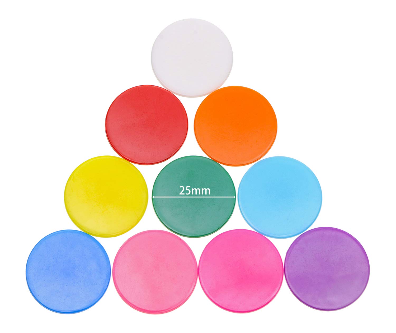 Shapenty 10-Color Plastic Counting Chips - 120pcs 1-Inch Math Manipulatives for Classroom & Poker Games | Includes Storage Box | Perfect for Math Practice, Bingo, Casino Nights & Educational Activities