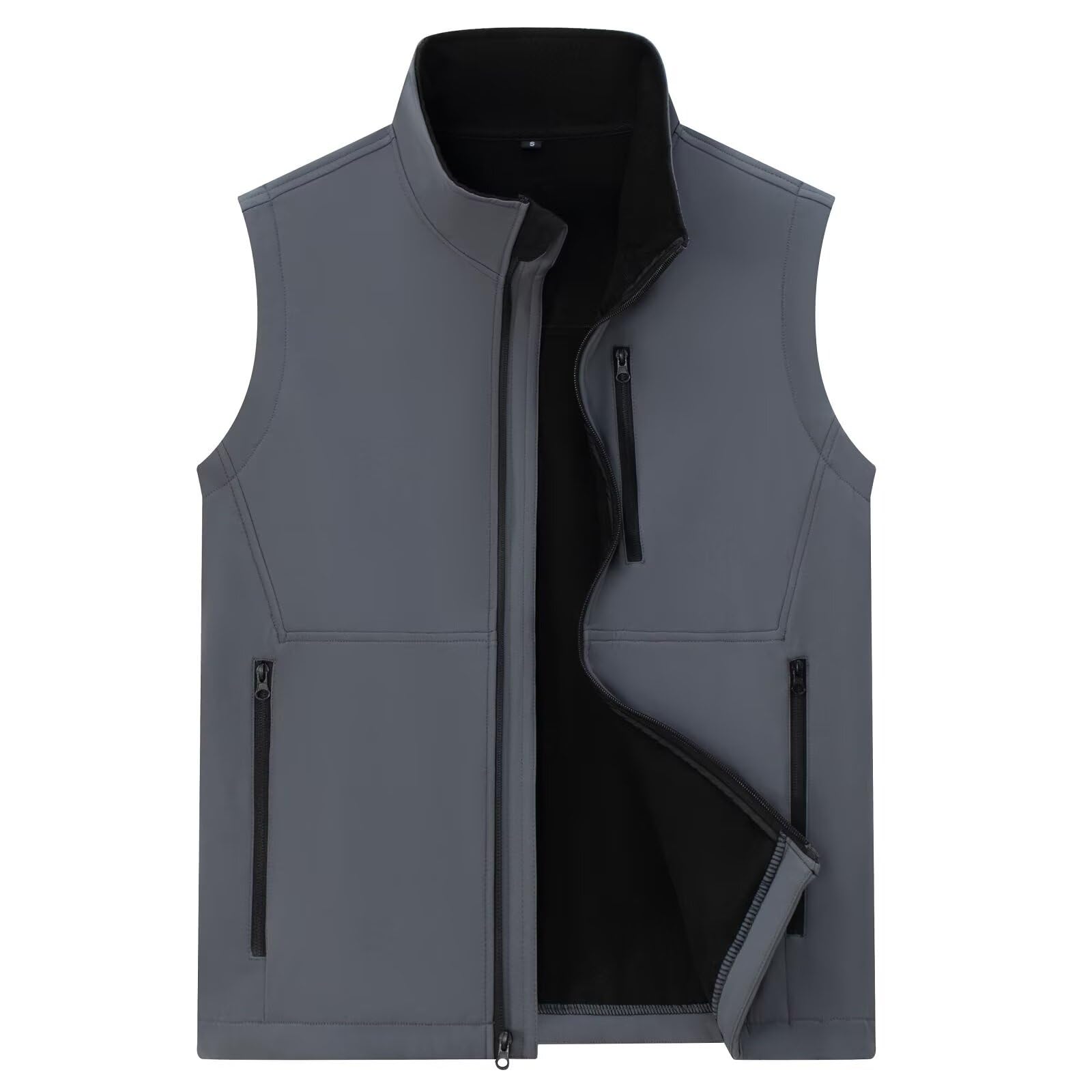 Men's Lightweight Softshell Vest - Windproof Puffer Sleeveless Jacket for Golf, Running & Outdoor Activities | Breathable Outdoor Wear for Hiking, Cycling & Casual Use