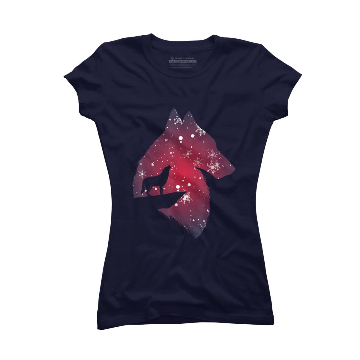 Funny Christmas Wolf with Snowfall T-Shirt for Adults, Kids & Babies - Holiday Gift & Family Matching Outfits by NekoShop - Perfect for Christmas Parties, Family Photos & Winter Festivities