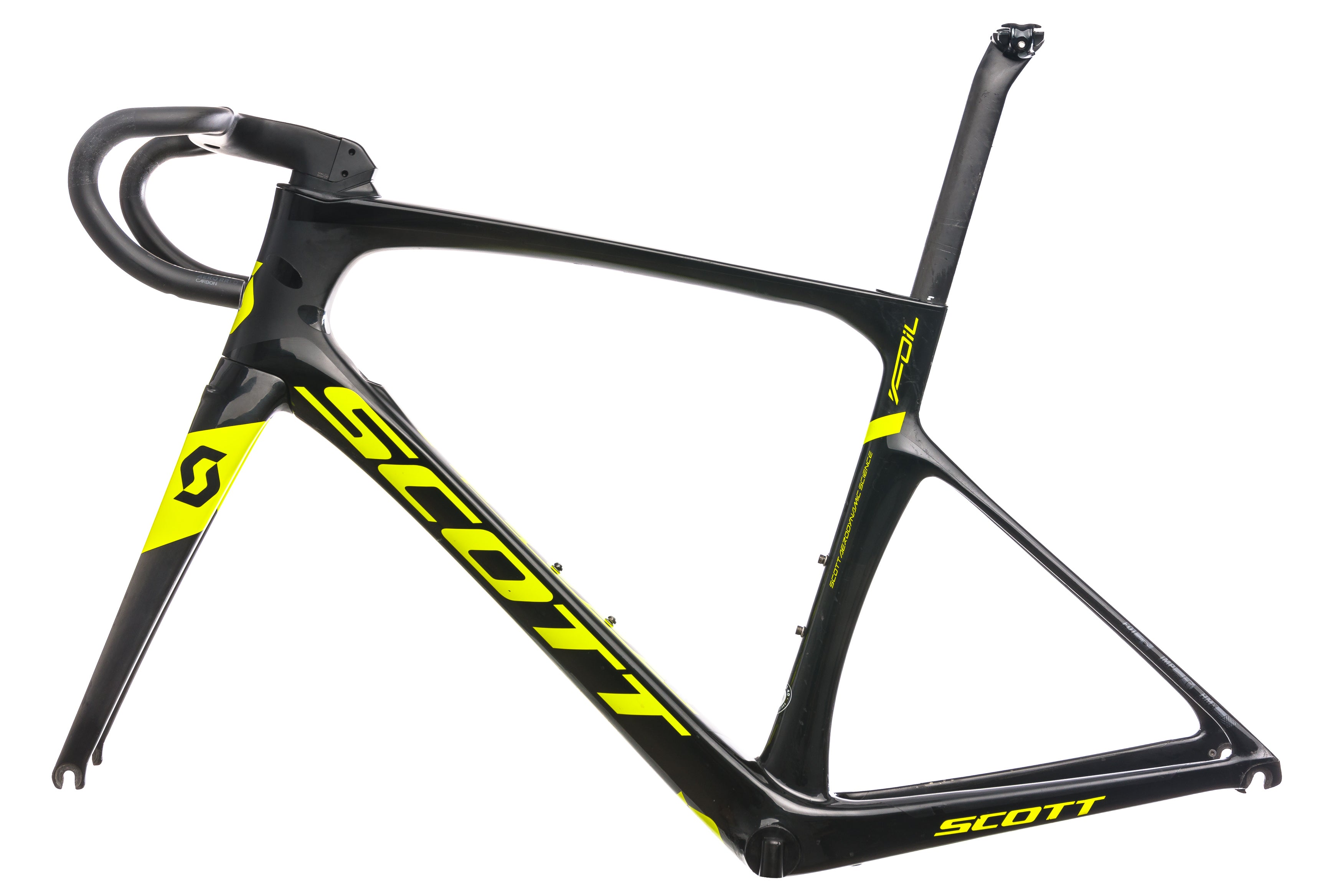 2018 Scott Foil RC Carbon Road Bike Frame Set - Medium 54cm with 38cm x 90mm Handlebar Stem | Lightweight Aero Racing Frame for Competitive Cyclists & Road Enthusiasts | Perfect for Triathlons, Gran Fondos & High-Speed Road Racing