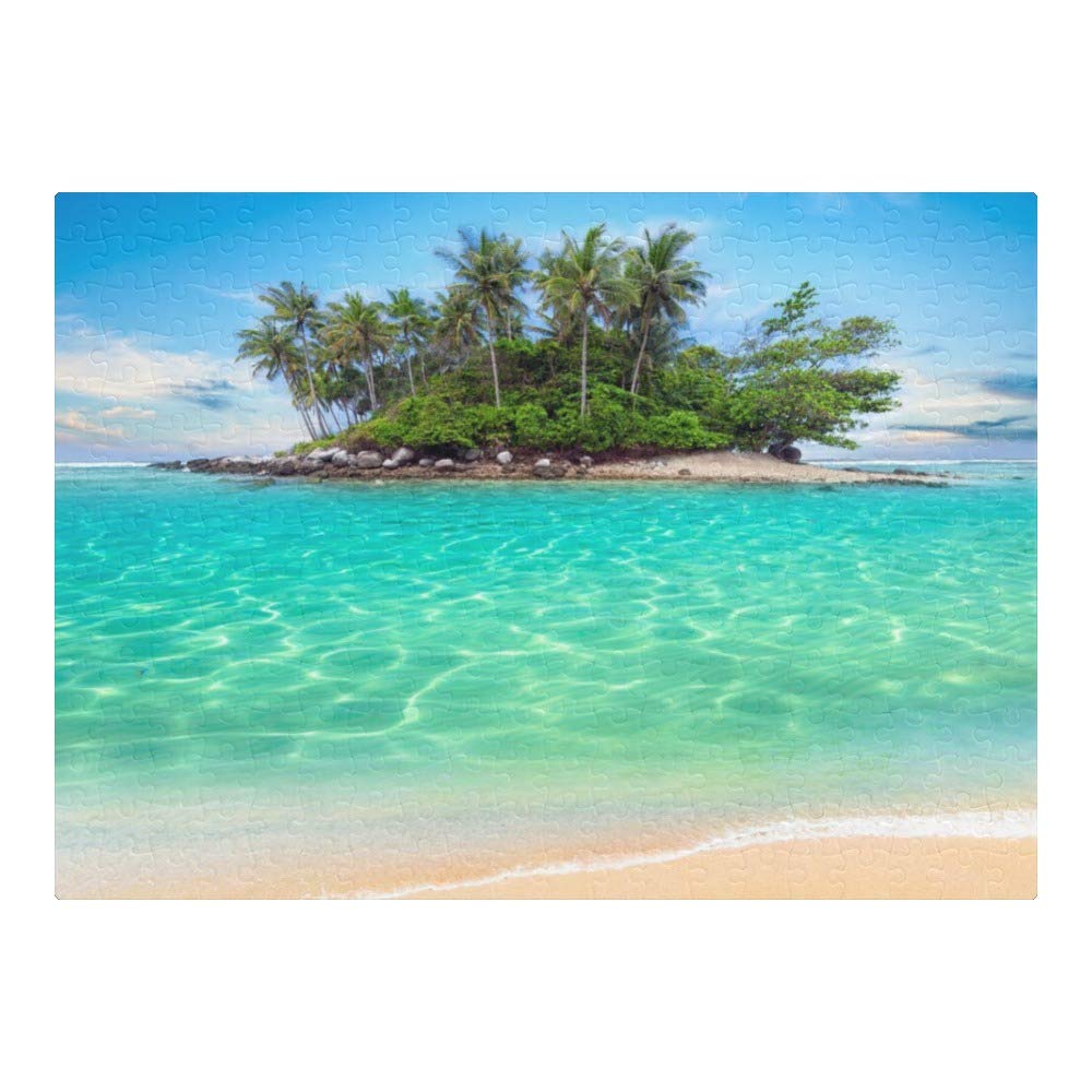 300-Piece Tropical Beach Ocean Wave Jigsaw Puzzle - Custom DIY Puzzle for Adults & Kids, Fun Family Activity, Unique Home Decor Gift for Holidays & Birthdays