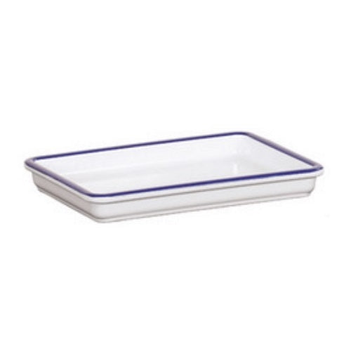 Cal Mil 3463 15-Inch Melamine Enamelware Serving Tray - 13 x 9 x 1 Inches - Durable & Stylish Serving Platter for Parties, Dining, and Home Decor
