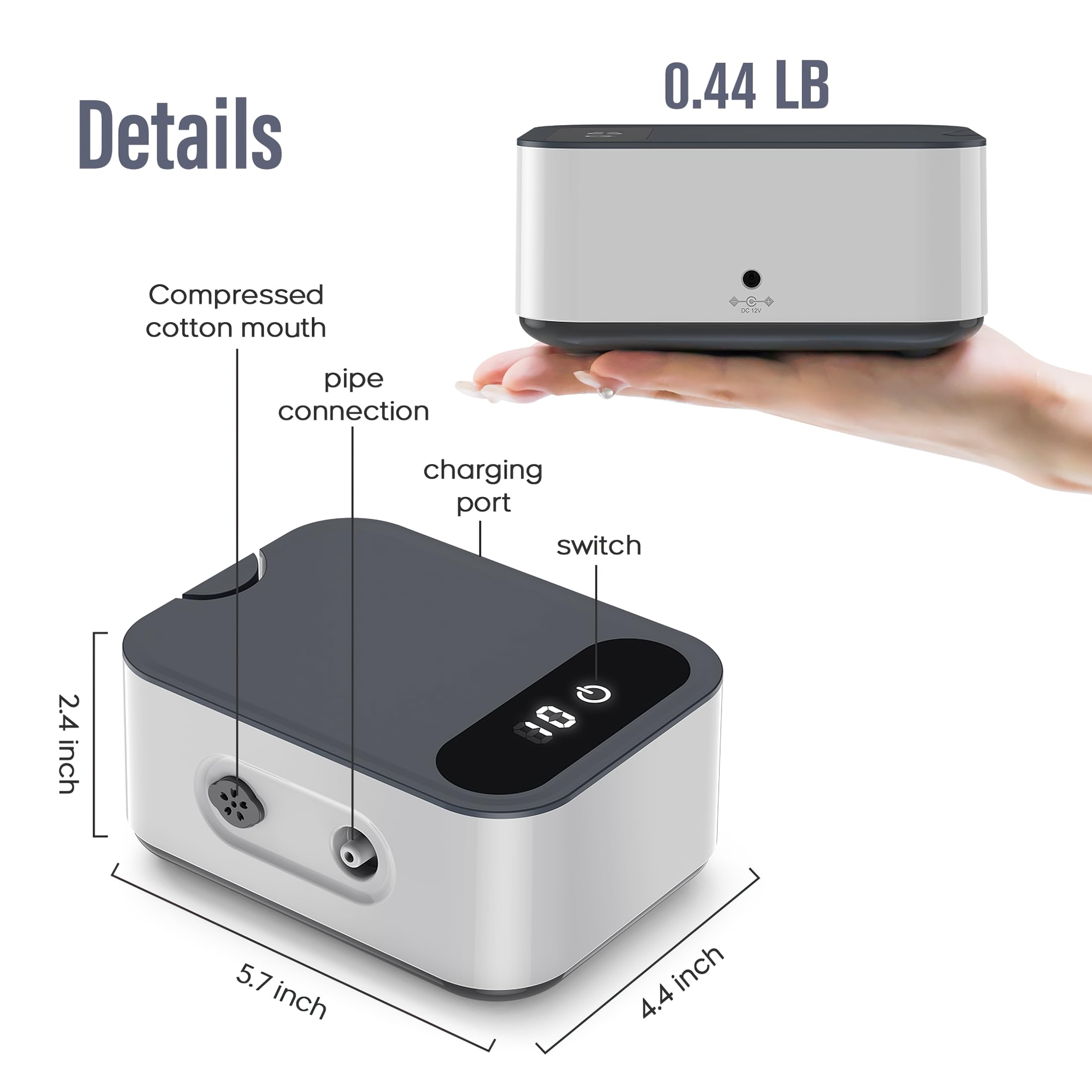 Portable Nebulizer Machine for Adults & Kids - Ochsner Connected Breathing Treatment with Mouthpiece & Mask - Perfect for Travel, Asthma, and Allergies Relief at Home or On-the-Go
