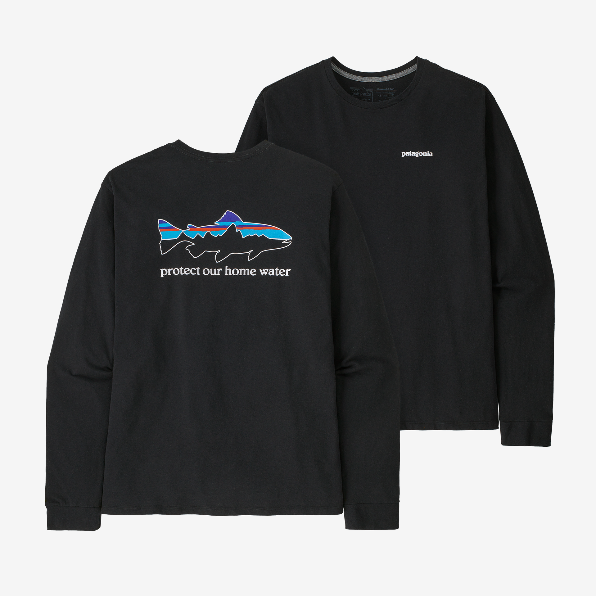 Men's Long Sleeve Comfortable Trout Fishing T-Shirt - Breathable Quick-Dry Performance Tee for Outdoor Activities & Casual Wear