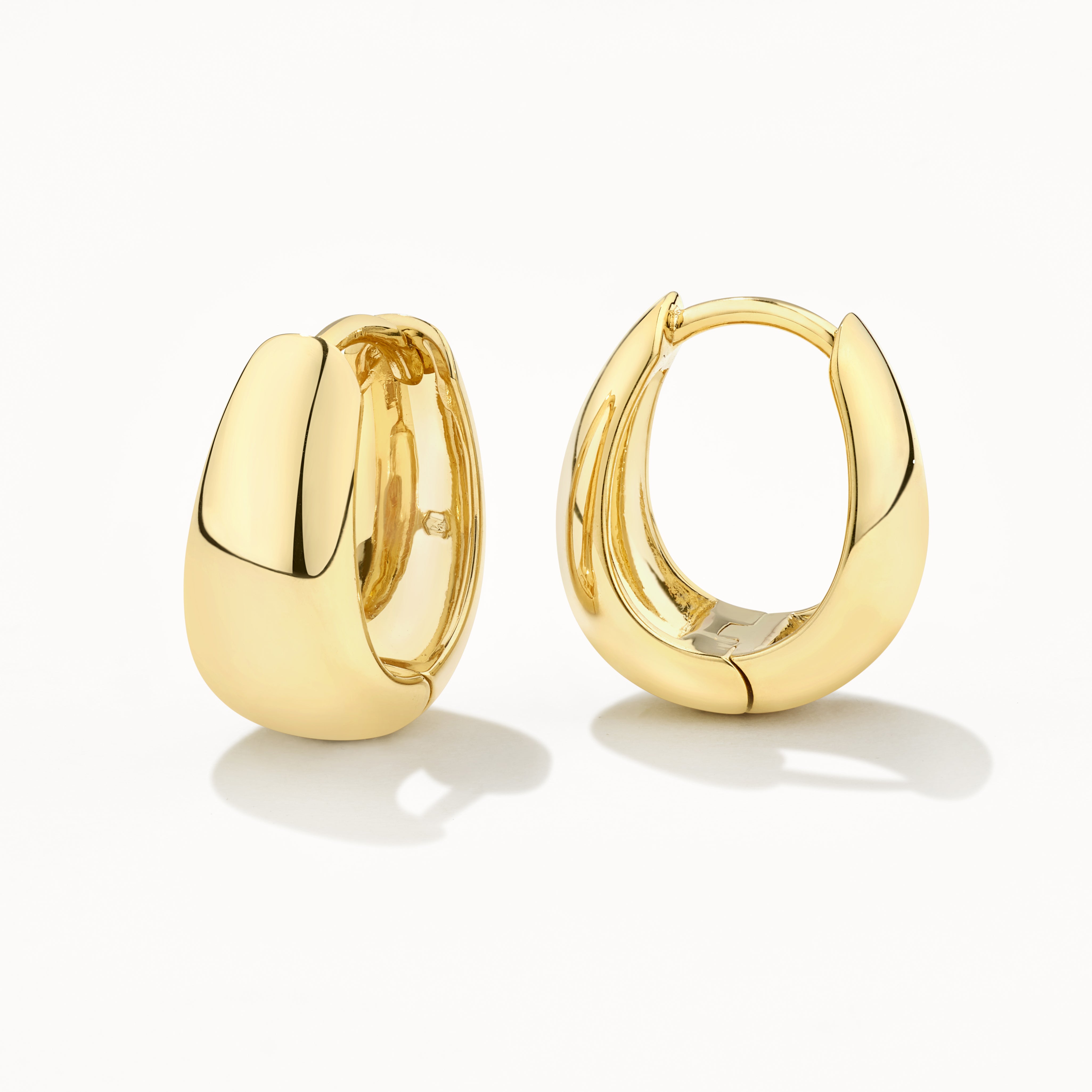 Gold Dome Huggie Hoop Earrings for Women - Minimalist Huggie Hoops for Everyday Wear, Gift Giving & Special Occasions